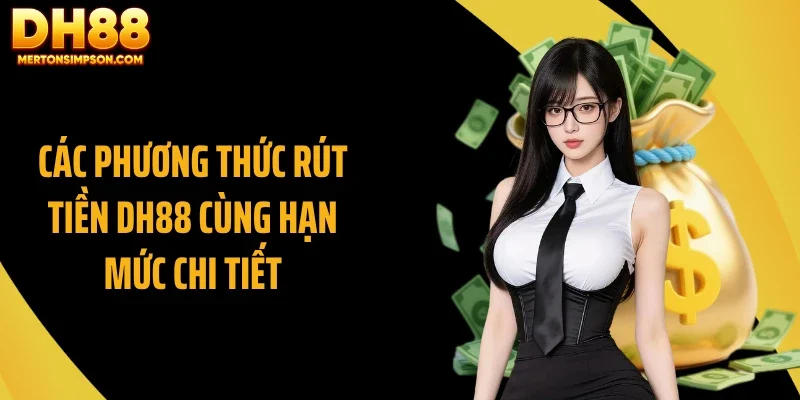 Các phương thức rút tiền DH88 cùng hạn mức chi tiết